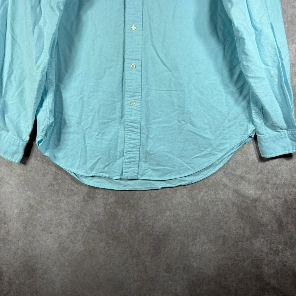 Ralph Lauren Button Down Shirt Mens Large Light Blue Oxford Classic Fit Cotton